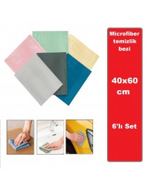  Mikrofiber sihirli temizlik bezi 40x60cm 6'lı set