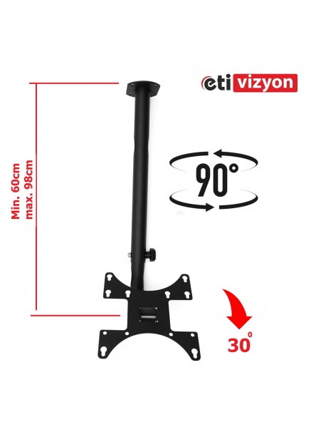 Etivizyon CM-01 Hareketli Tavan Askı Aparatı 24"-32"