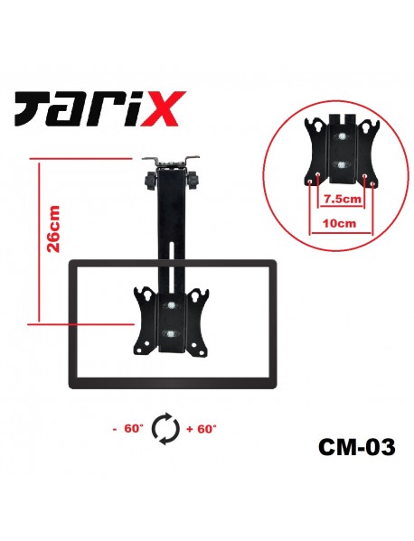 Tarix CM-03  Eğimli Tavan Askı Aparatı 17"-27"