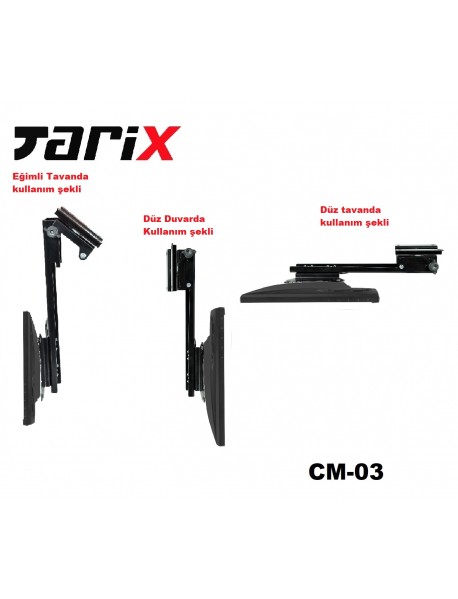 Tarix CM-03  Eğimli Tavan Askı Aparatı 17"-27"