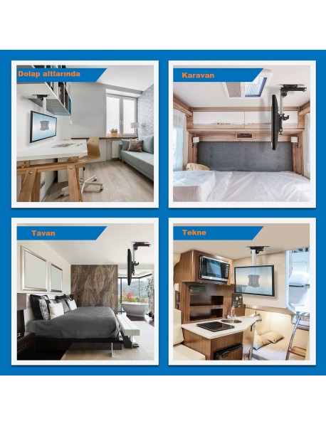 Tarix CM-03  Eğimli Tavan Askı Aparatı 17"-27"