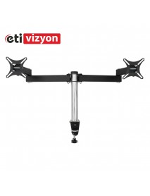 Etivizyon DM-02 Masa Üstü Monitör Askı Aparatı iki kollu 17"-23" Etivizyon DM-02 Masa Üstü Monitör Askı Aparatı iki kollu 17"-23"