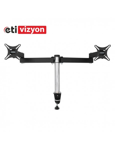 Etivizyon DM-02 Masa Üstü Monitör Askı Aparatı iki kollu 17"-23"
