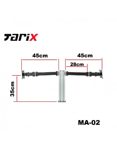 Tarix MA-02 Masa Üstü ikili Monitör Askı Aparatı17"-27