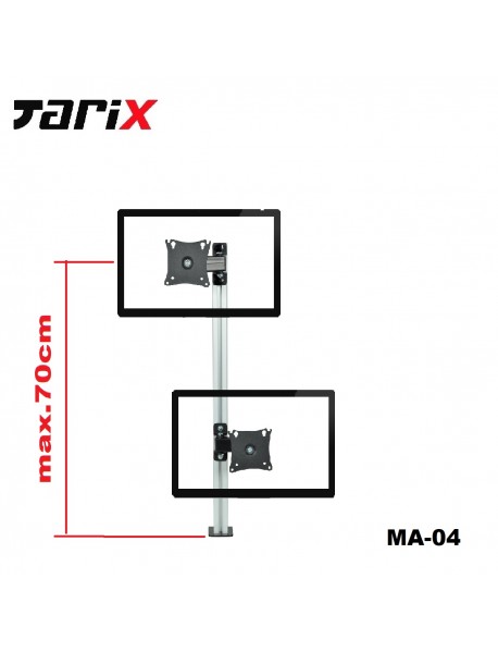 Tarix MA-04 Masa Üstü dikey ikili Monitör Askı Aparatı17"-27