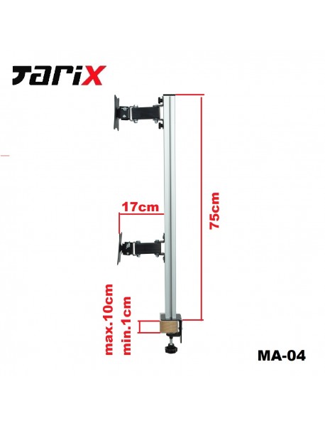 Tarix MA-04 Masa Üstü dikey ikili Monitör Askı Aparatı17"-27