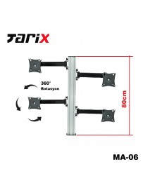 Tarix MA-06 Masa Üstü dörtlü Monitör Askı Aparatı17"-27