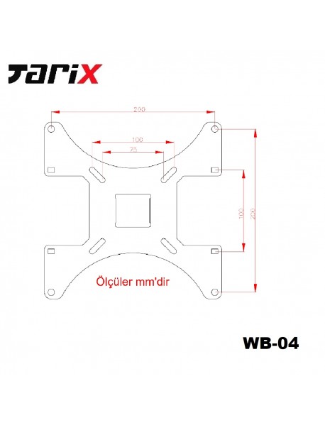 tarix WB-04 Hareketli Askı Aparatı 27"-42" tarix WB-04 Hareketli Askı Aparatı 27"-42"