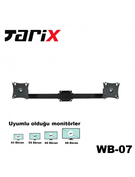 Tarix WB-07 ikili Monitör Duvar Askı Aparatı